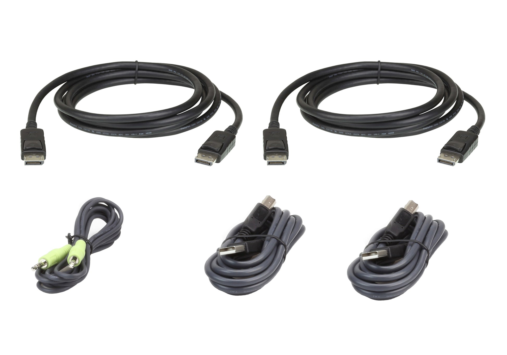 ATEN Dual DisplayPort KVM-Kabel – 1,8 m, schwarz