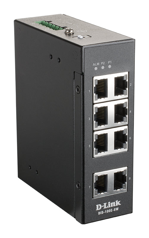 D-Link DIS-100E-8W – Unmanaged L2 Switch – 8× 10/100