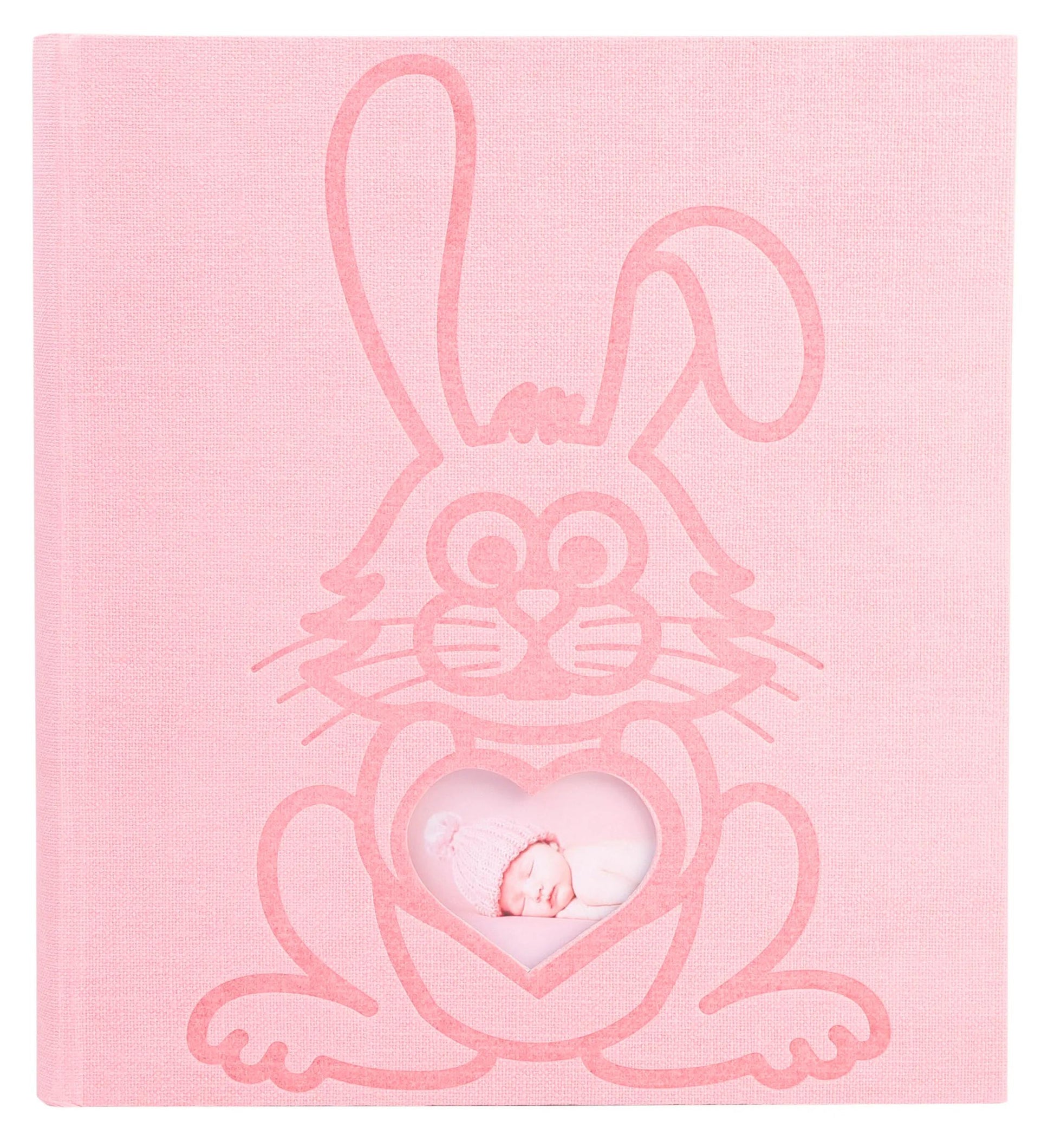 Exacompta Fotobuch, Gebunden, 60 Seiten, Weiss, 29 × 32 cm, Karton, Rosa, mit Kristallfolie