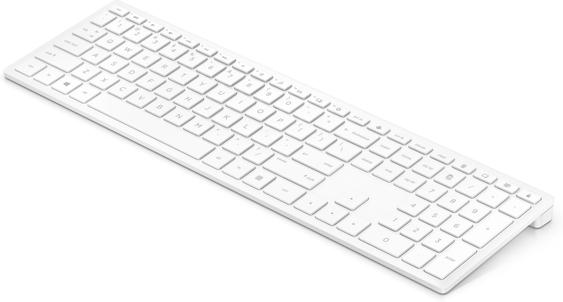 HP Keyboard 600 – Tastatur – 2,4 GHz (Nano-Empfänger) – mechanisch – QWERTY (US-INT) – Weiss