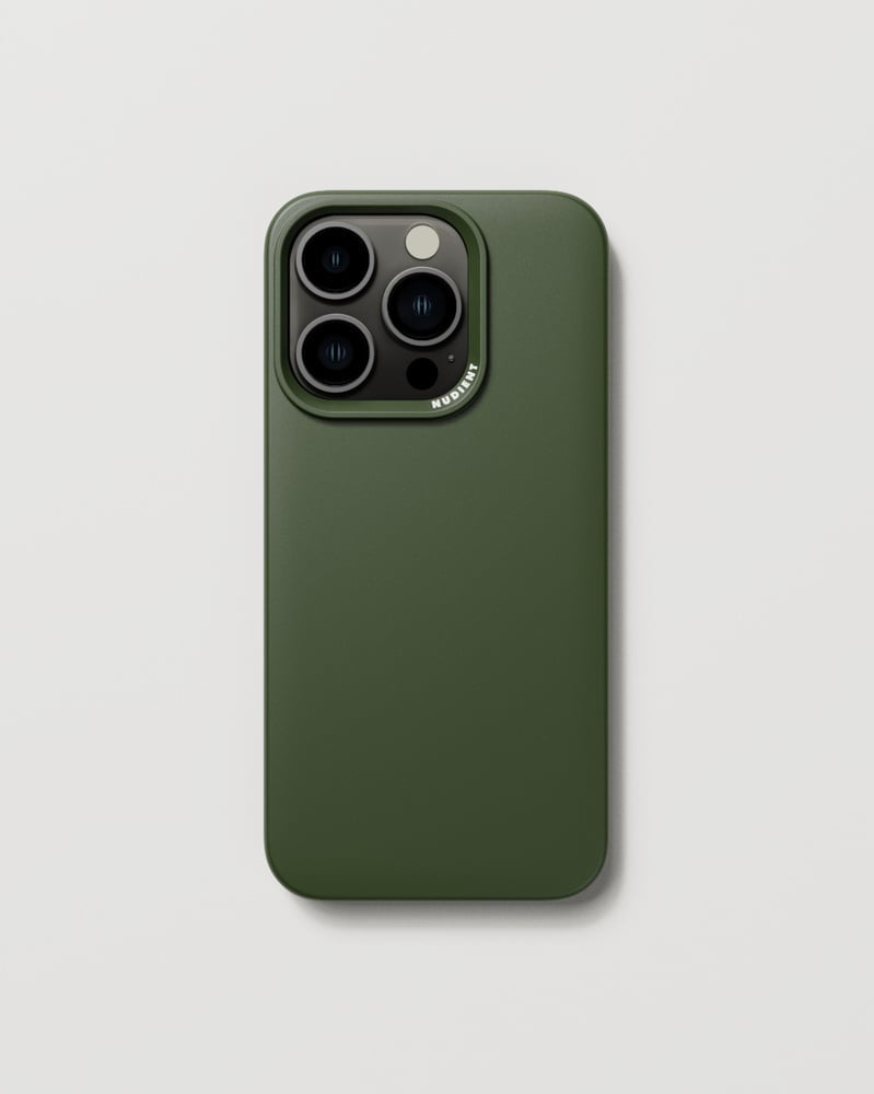 Nudient Backcover – für Apple iPhone 15 Pro, MagSafe, Recycling-Kunststoff, Pine Green