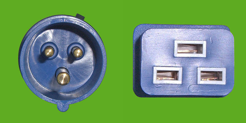 Diggelmann Netzkabel, CEE 16-3 auf IEC C19, 16 A, 2 m, Blau