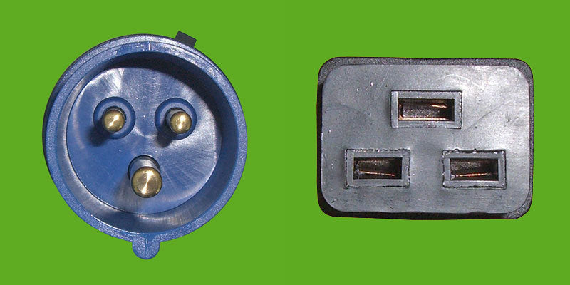 Diggelmann Netzkabel, CEE 16-3 auf C19, 5 m, Schwarz