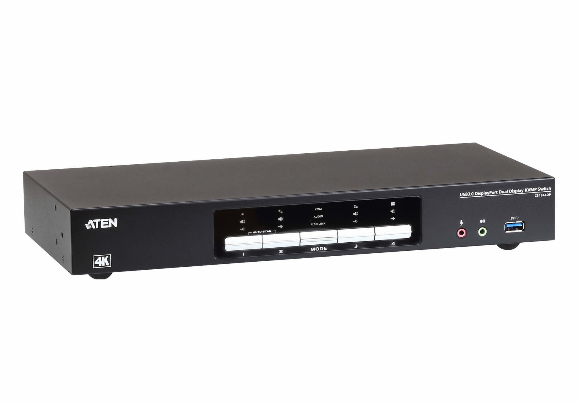 ATEN CS1944DP – KVM-Switch 4×1, DisplayPort/USB 3.2 Gen 1, 4K (4096 × 2160), Dual-View
