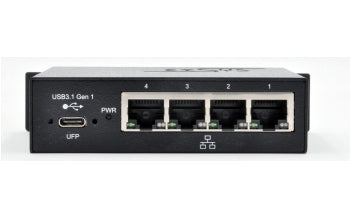 EXSYS EX-1330M USB 3.2 Gen 1 zu Gigabit-Ethernet Adapter – 4× 1G RJ-45, DIN-Schiene, Metallgehäuse