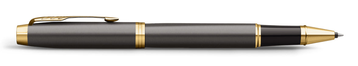 Parker IM Grey GT – Tintenroller, mit Kappe, 0,5 mm, Grau, 1er Geschenkbox