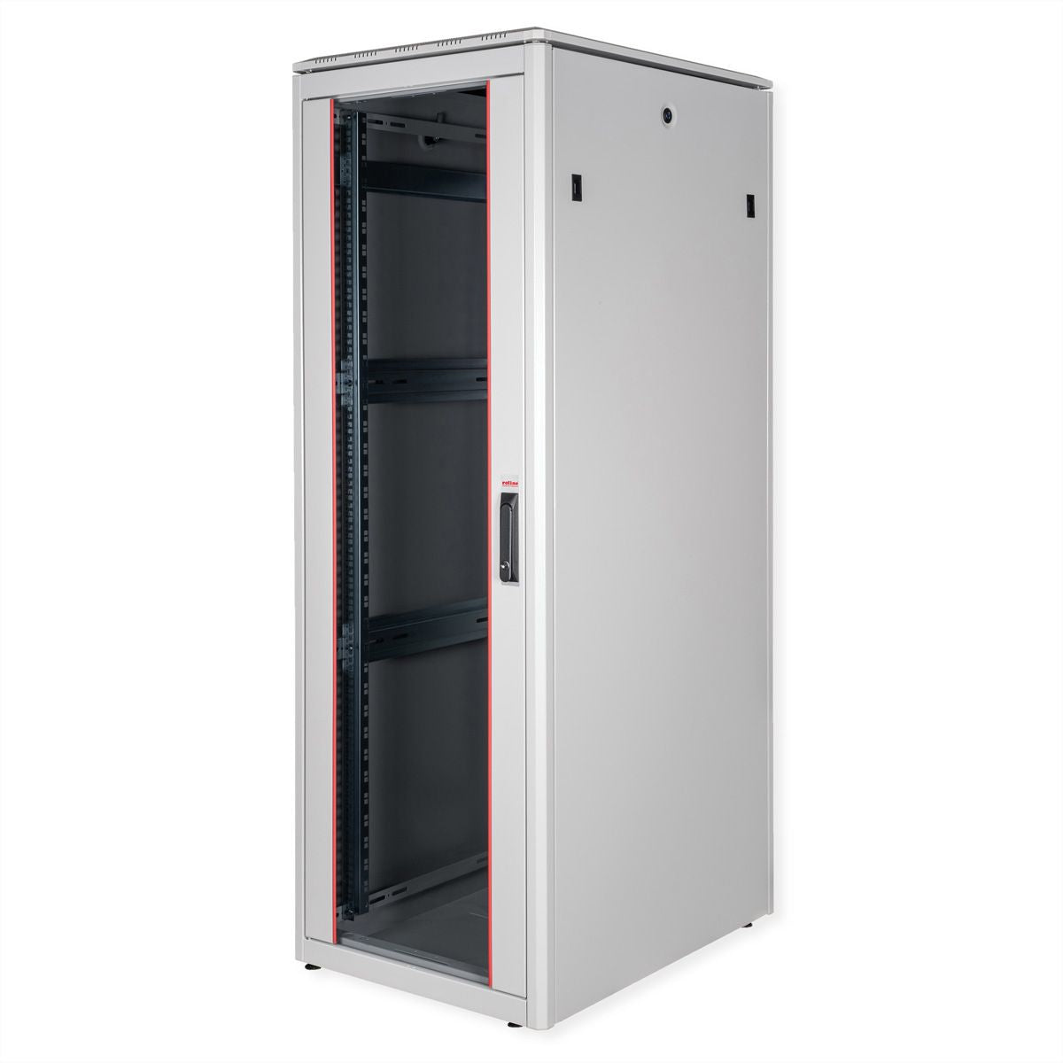 ROLINE Pro – 19" Netzwerkschrank 36U, IP20, abschliessbar, 600 × 800 × 1786 mm, lichtgrau, Stahl