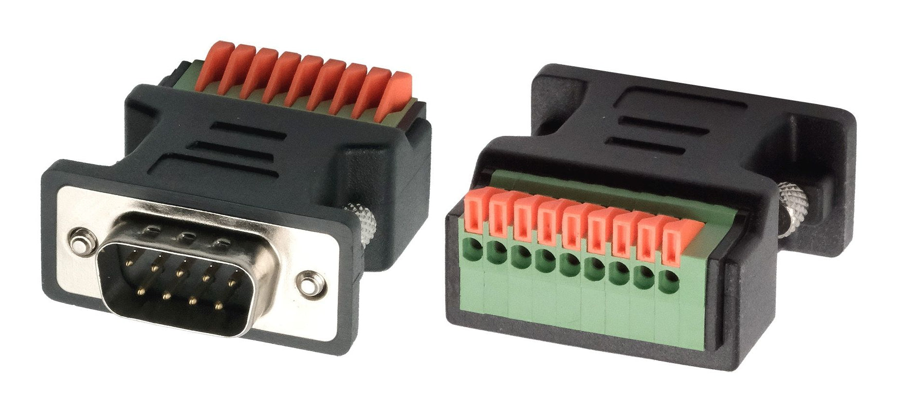 EXSYS EX-49110 Seriell-Adapter DB9 zu Terminalblock – RS-232, 9-polig – Schwarz