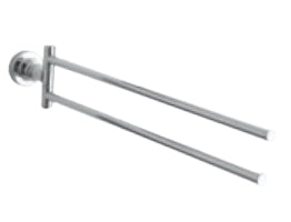 TESA Handtuchhalter – doppelt – Klebemontage – 5 cm Breite – Silber – Metall
