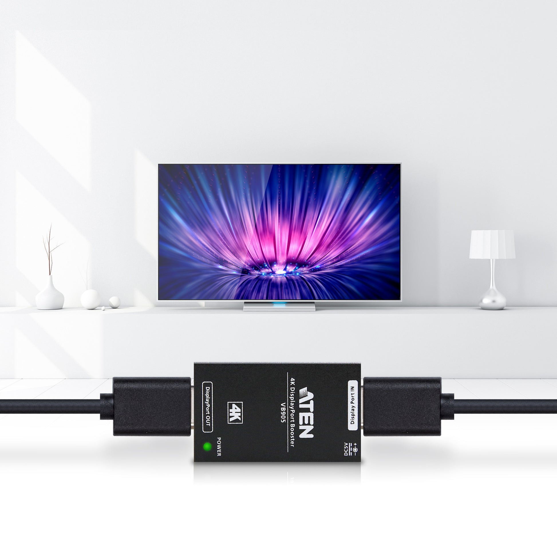 ATEN DisplayPort Repeater – 4096 × 2160 – 20 m – HDCP 2.2