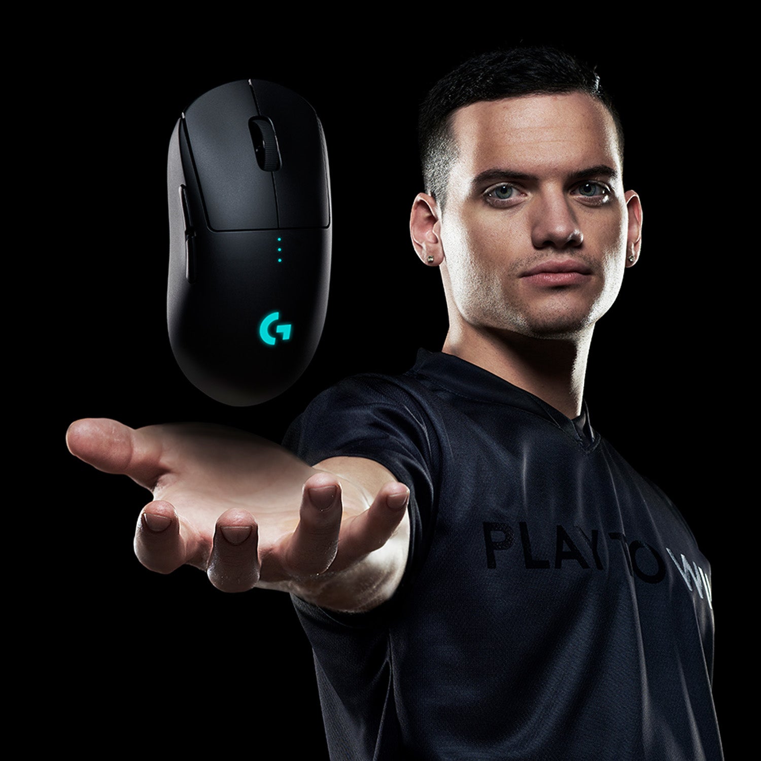 Logitech G PRO Wireless – Gaming-Maus – Kabellos (2,4 GHz), 25600 DPI, beidhändig, Schwarz