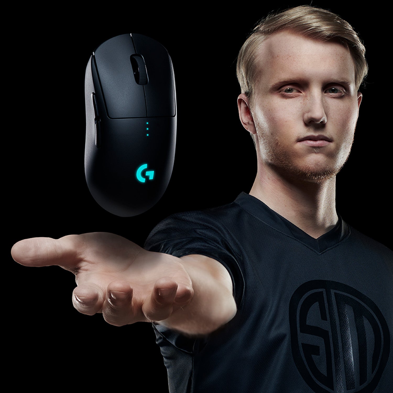 Logitech G PRO Wireless – Gaming-Maus – Kabellos (2,4 GHz), 25600 DPI, beidhändig, Schwarz