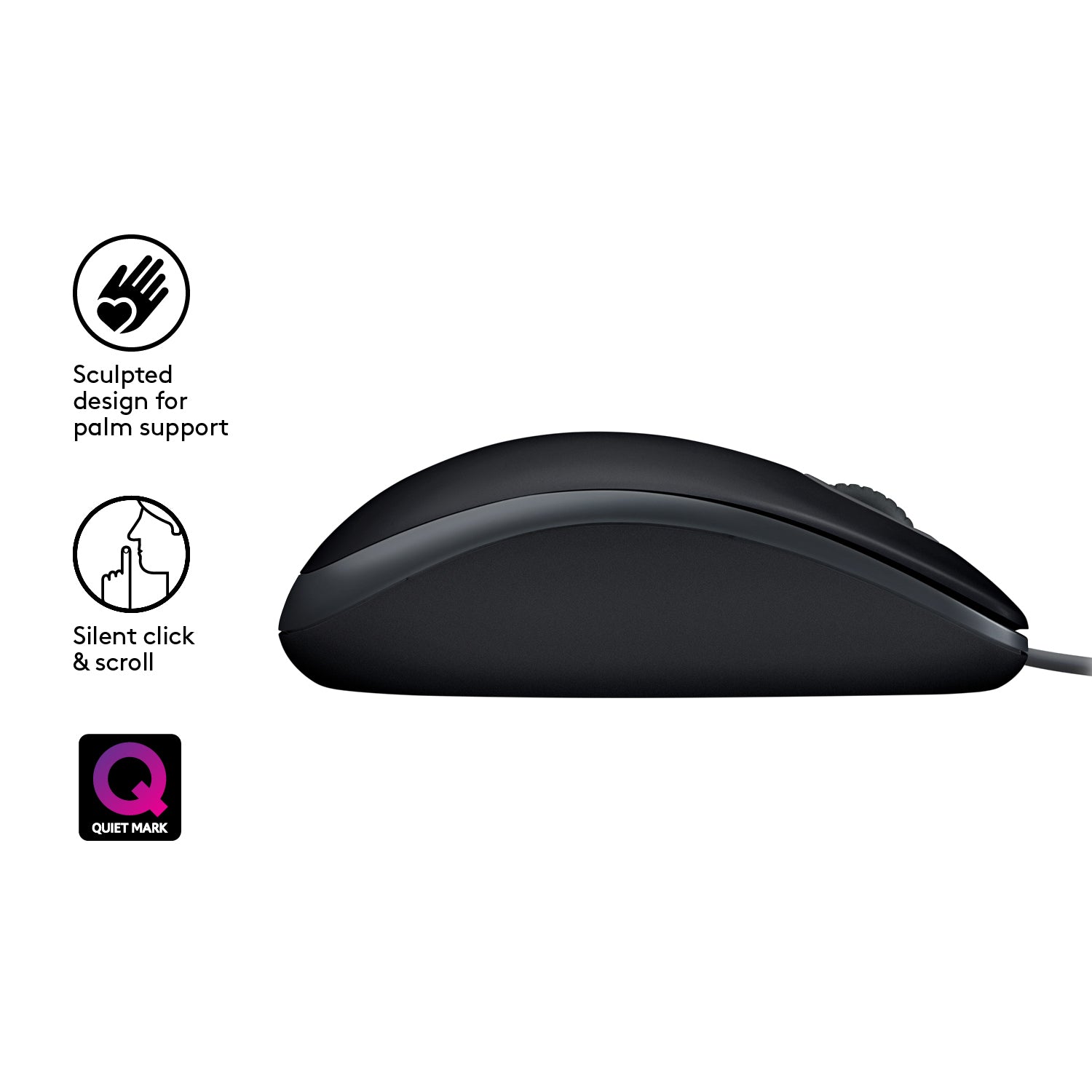 Logitech B110 Silent Maus – Schwarz