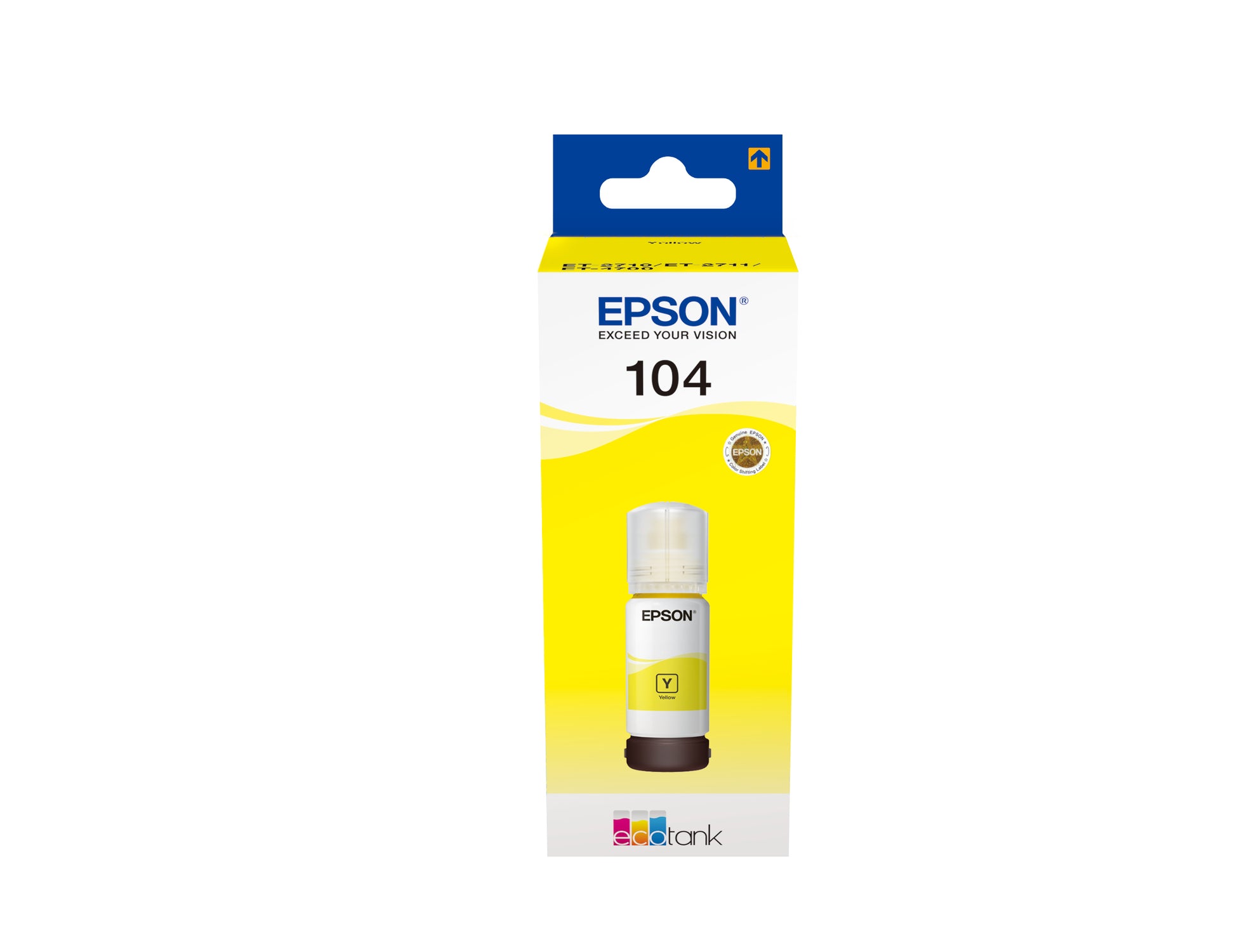 Epson Tintenpatrone 104, Gelb, 65 ml – für Inkjetdrucker/Multifunktionsgeräte