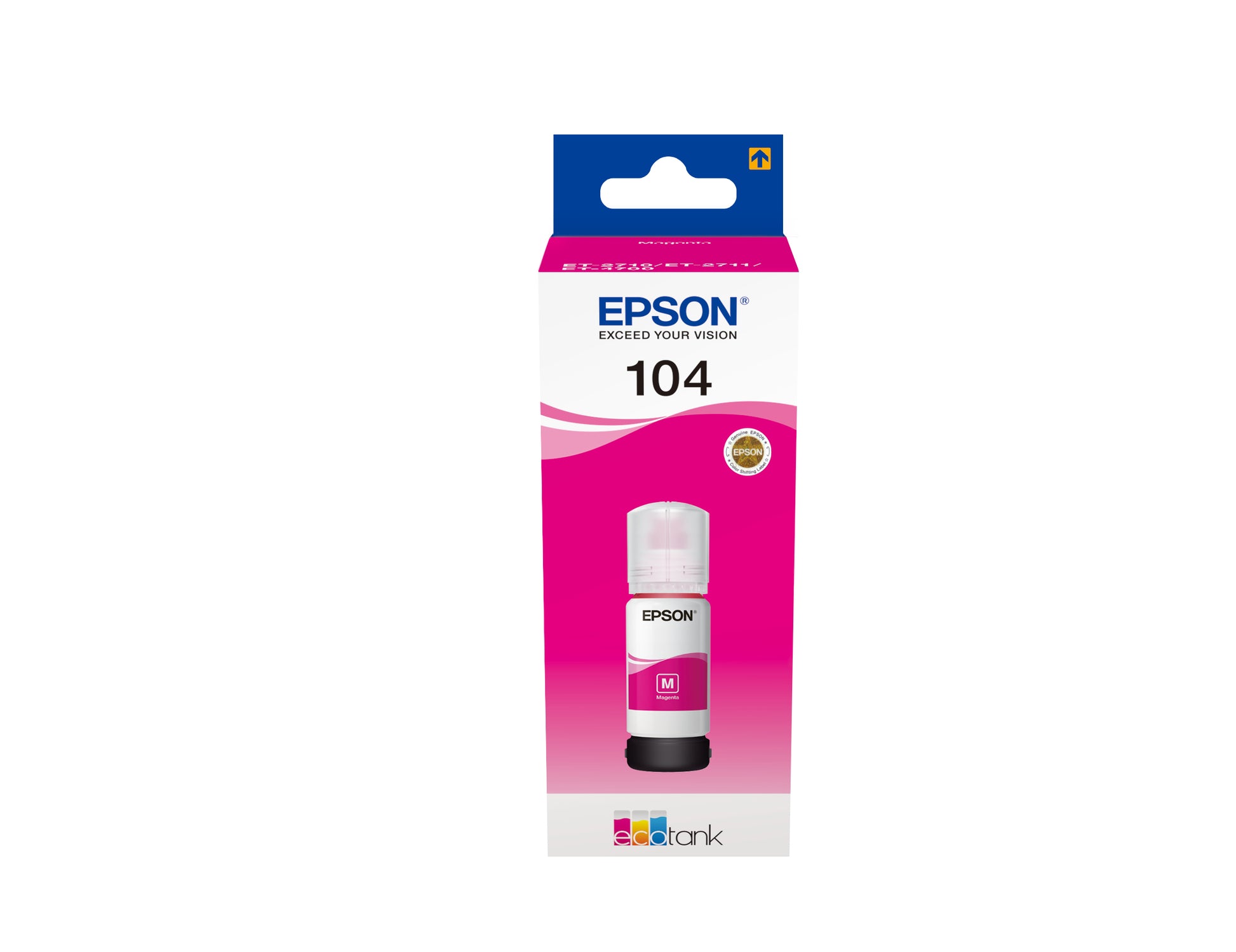 Epson 104 Magenta Tintenpatrone (Original) – 65 ml – für EcoTank ET-4700/ET-2726/ET-2720 – T00P340