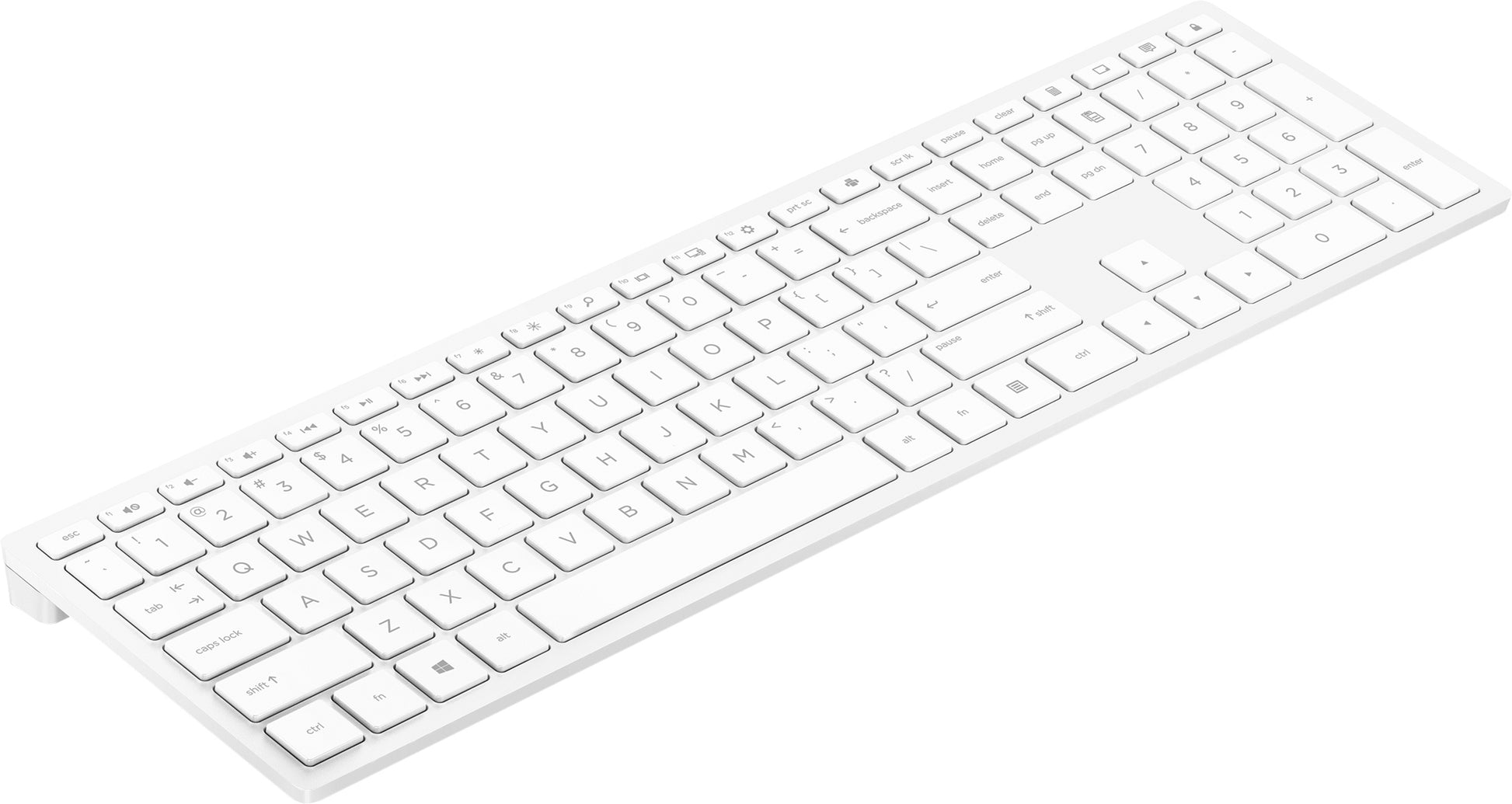 HP Keyboard 600 – Tastatur – 2,4 GHz (Nano-Empfänger) – mechanisch – QWERTY (US-INT) – Weiss