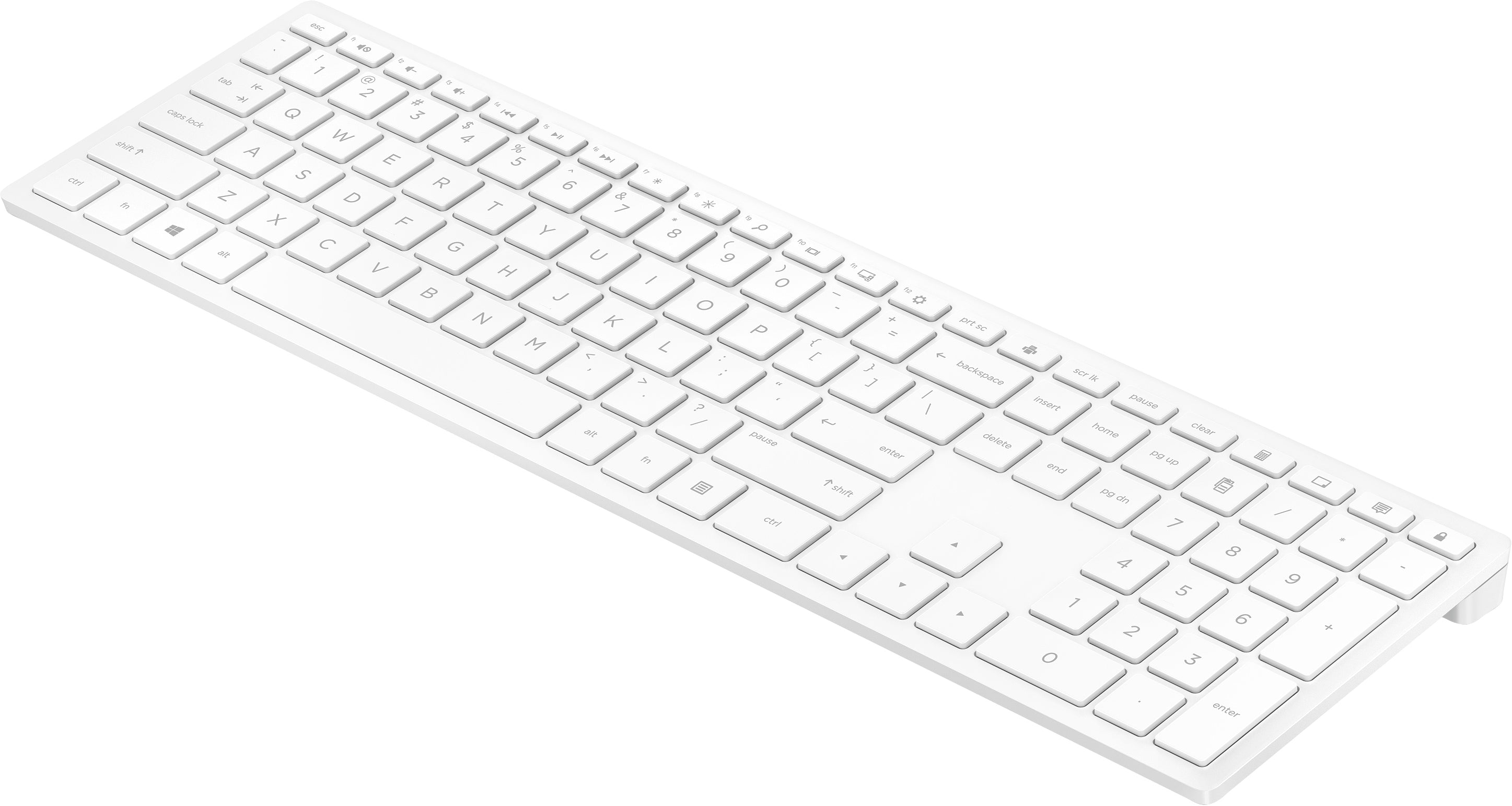HP Keyboard 600 – Tastatur – 2,4 GHz (Nano-Empfänger) – mechanisch – QWERTY (US-INT) – Weiss