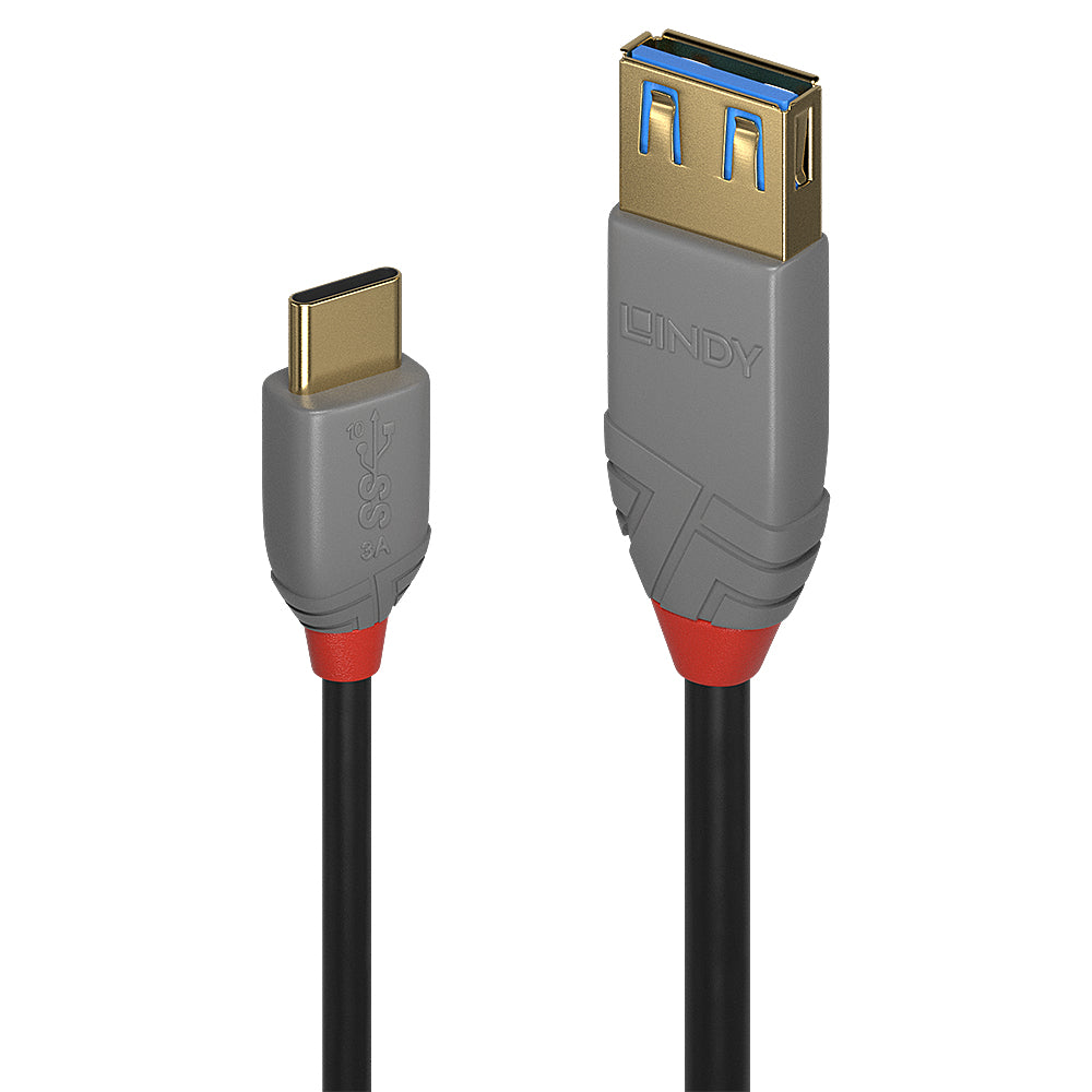 Lindy USB-C (Stecker) auf USB-A (Buchse) Adapter, USB 3.1, 15 cm