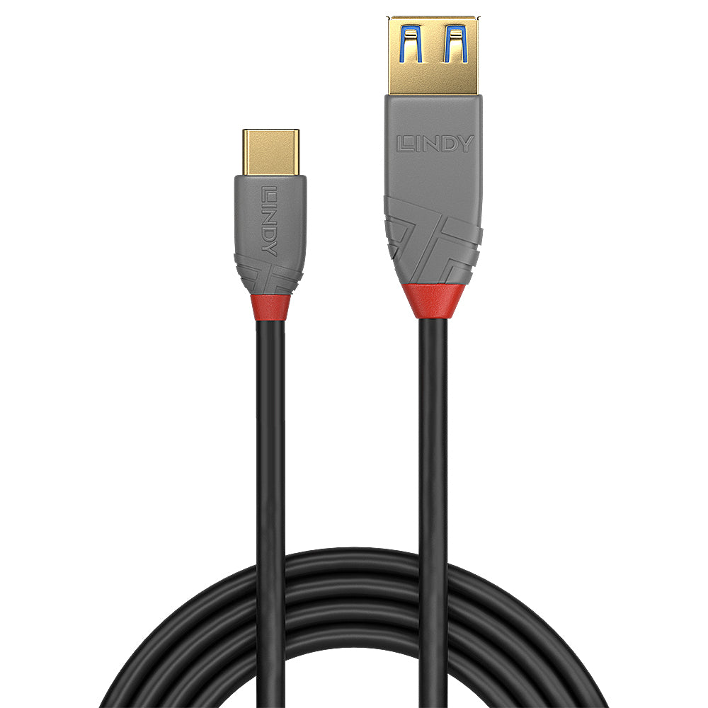 Lindy USB-C (Stecker) auf USB-A (Buchse) Adapter, USB 3.1, 15 cm