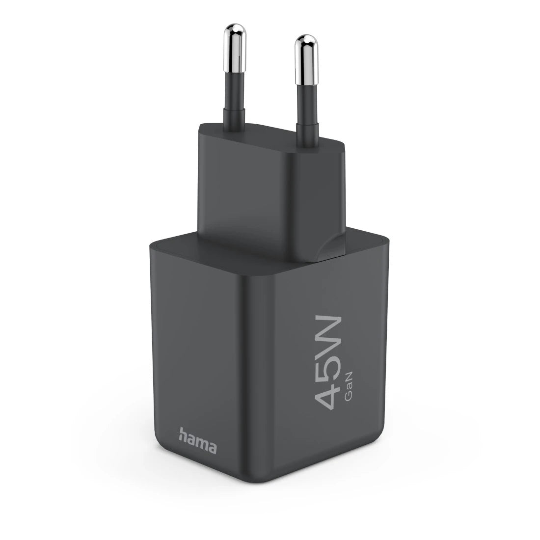Hama 00201987 USB-Wandladegerät 45 W – USB-C×1 – PD 3.0, QC 3.0, GaN – EU-Stecker (Typ C), Schwarz