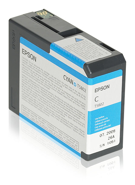 Epson Tintenpatrone T5802, cyan, 80 ml