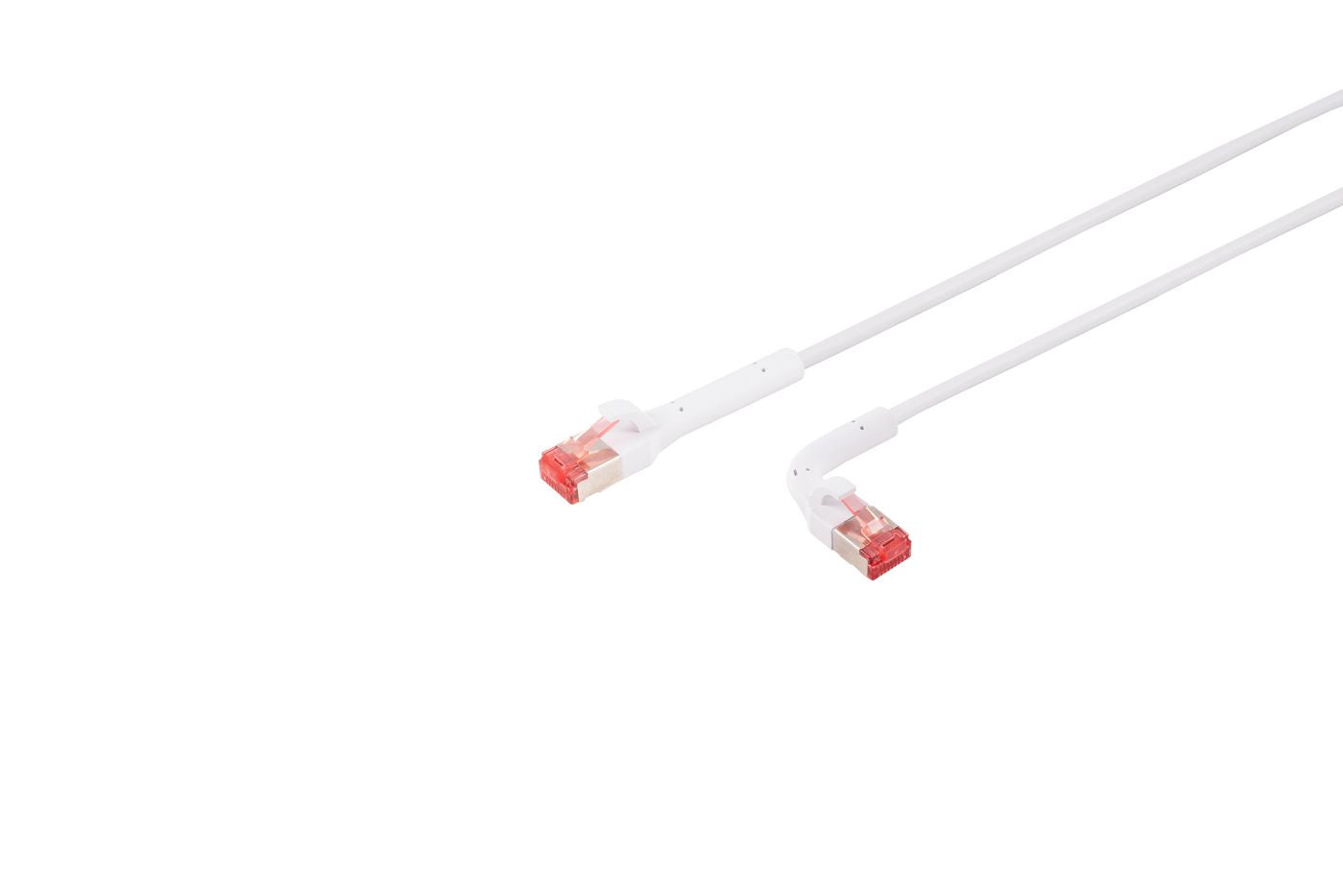 Lanview Netzwerkkabel – LV-6AFTP-FLEX-ANG-0025W, Cat6A, U/FTP / RJ-45 / 0,25 m / Weiss / Flex-Winkel