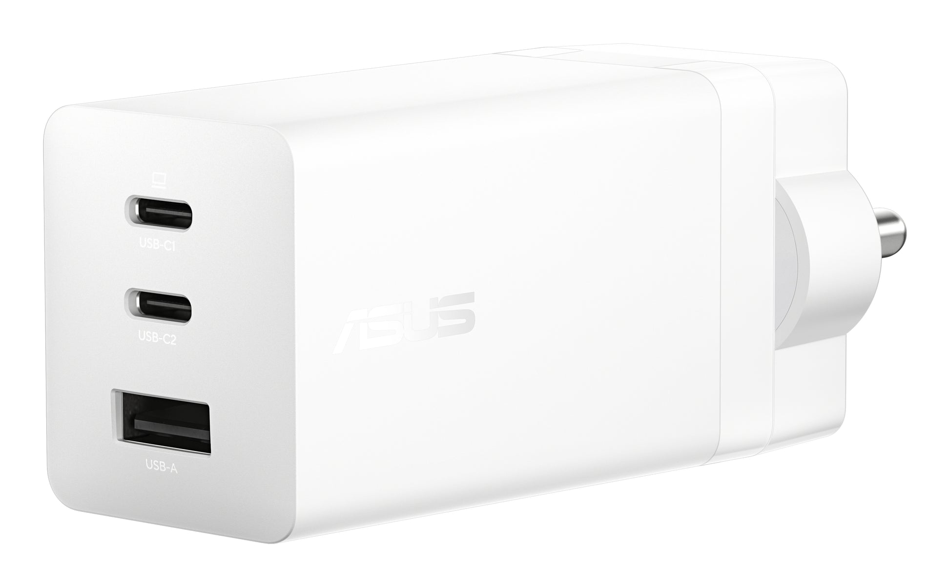 ASUS USB-Wandladegerät 100 W – PD, GaN – USB-C×2, USB-A×1 – Weiss