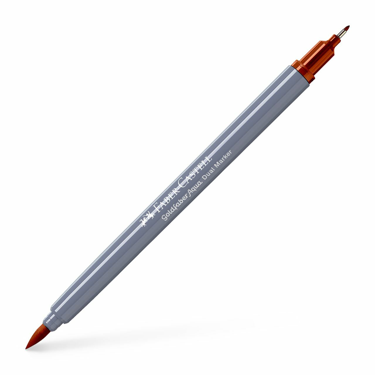 Faber-Castell Brush Pen Goldfaber Aqua – Feinspitze 0,6 mm, Pinselspitze – burnt ochre – wasservermalbar