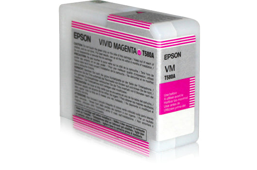 Epson Tintenpatrone T580A00 (T580), Magenta, 80 ml – für Stylus Pro 3880