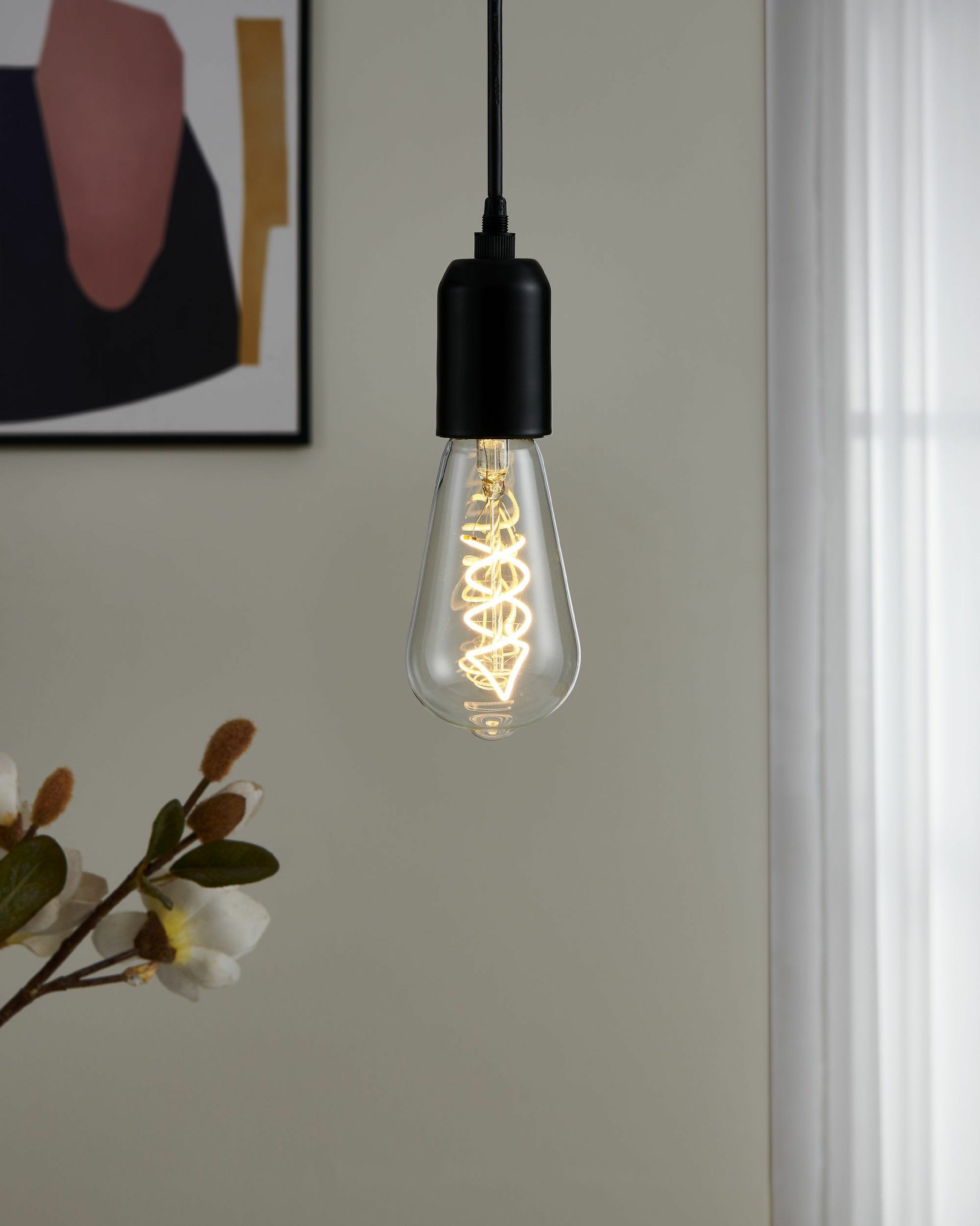 EGLO Leuchtmittel E27 ST64 – Warmweiss 2700 K, 806 lm, 7,3 W – IP20 – 1 Stk. – Transparent, Glas