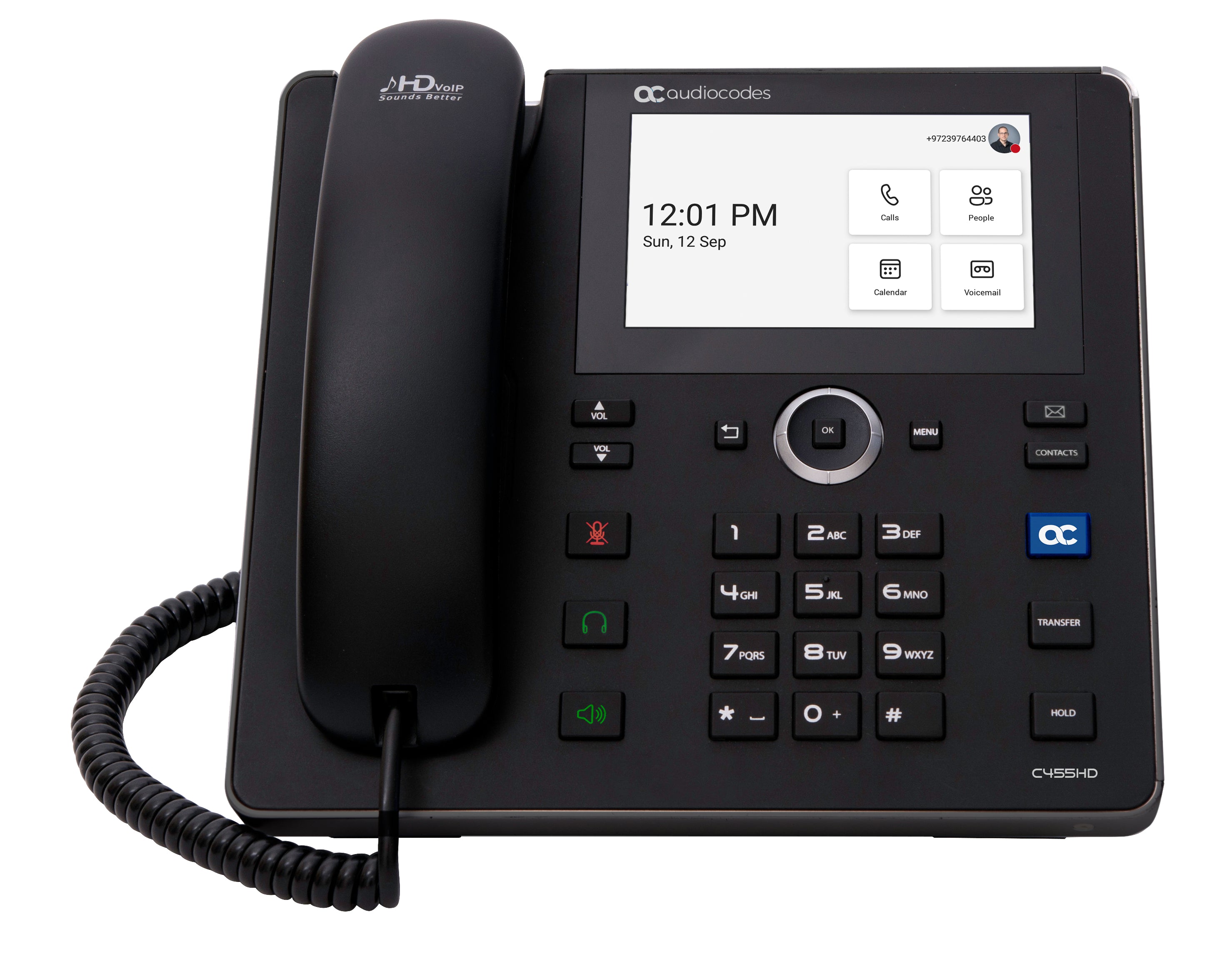 AudioCodes C455HD – für Microsoft Teams, PoE, Gigabit-LAN, Bluetooth
