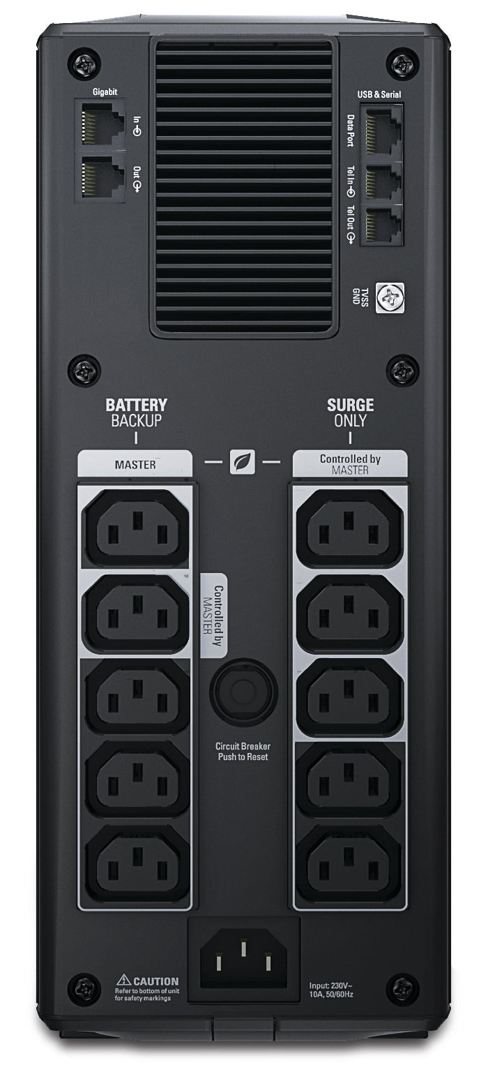 APC Back-UPS Pro USV 1,2 kVA/720 W Line-Interaktiv – C13×10, Eingang IEC C14 – schwarz
