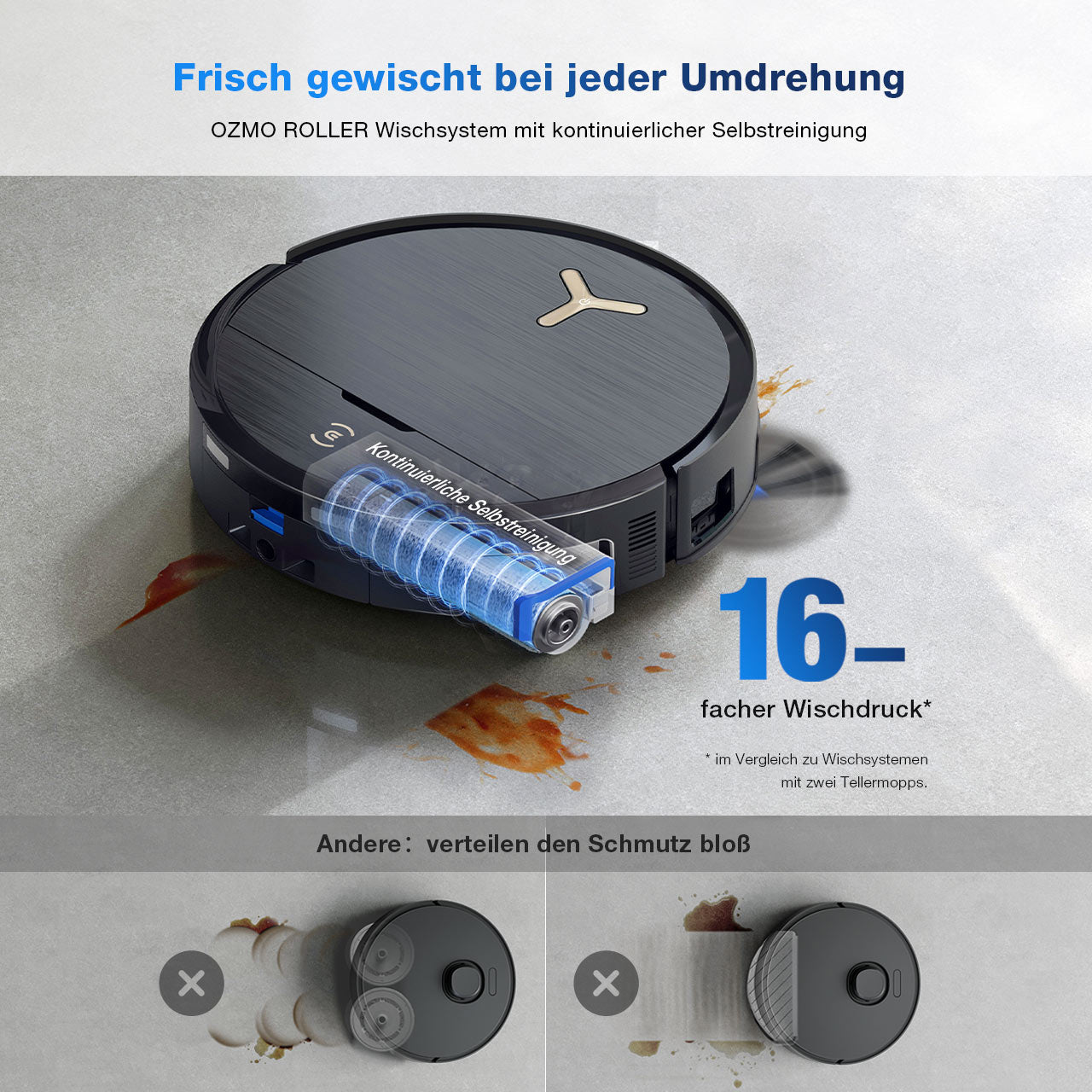 Ecovacs Roboterstaubsauger X9 PRO OMNI – Max. Laufzeit 74 min, 4 l, Akkubetrieb, 35,2 × 35,3 × 9,8 cm