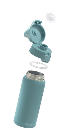 SIGG Shield One Isolierflasche 500 ml – Doppelwandig, Edelstahl, Klappdeckel