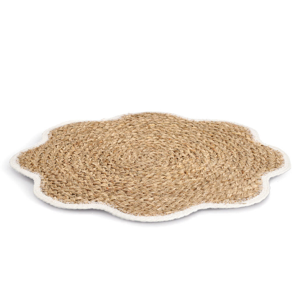 Zeller Present Tischset – rund, Seegras, braun, Ø38 cm