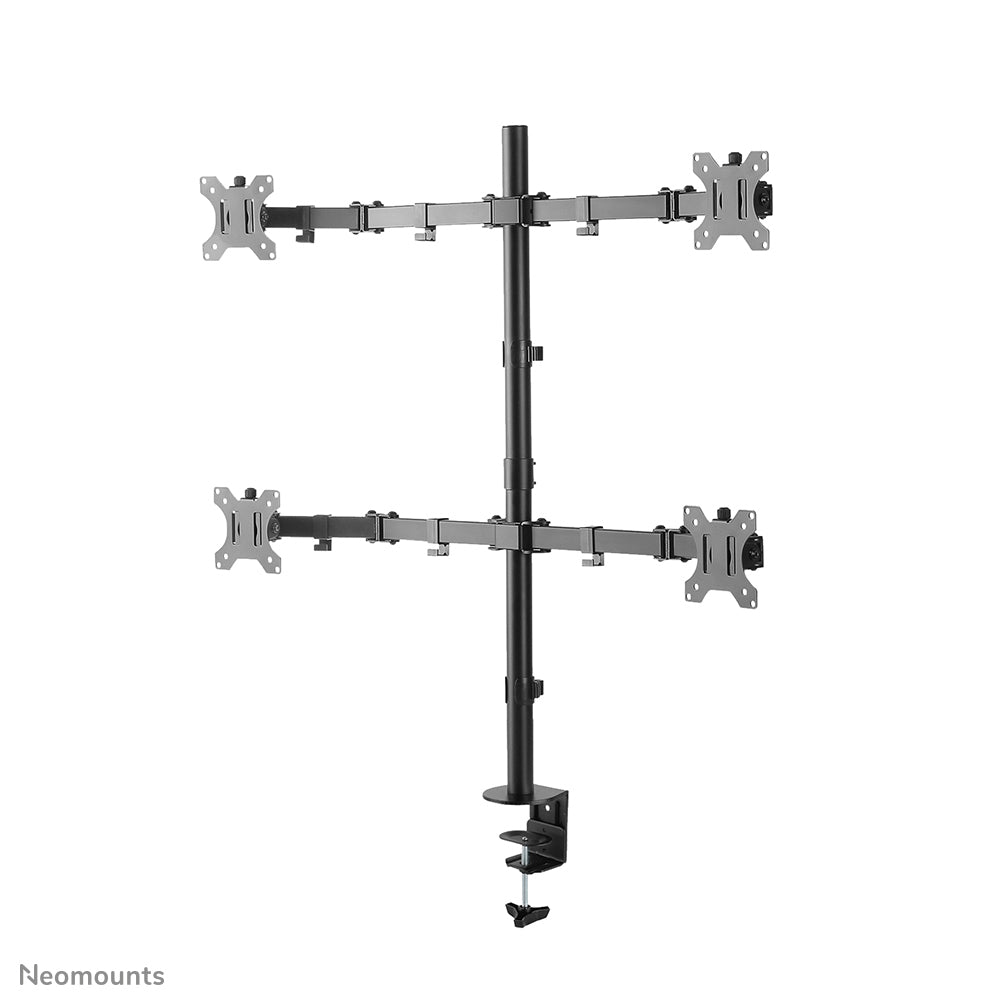 Neomounts FPMA D550D4 – Monitorarm, 4-fach, neigbar und schwenkbar, bis 32", 6 kg pro Bildschirm, schwarz