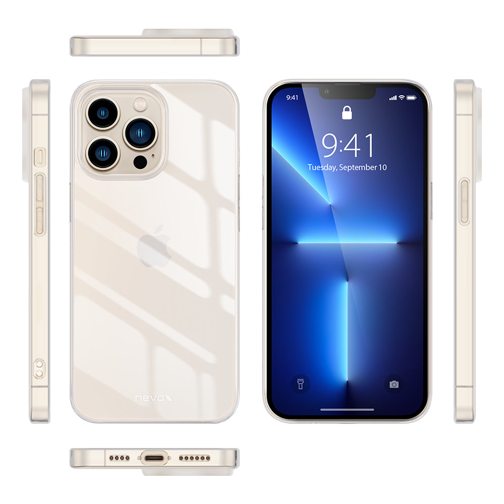 nevox StyleShell Flex – Backcover – für Apple iPhone 15 Pro Max, TPU, Transparent