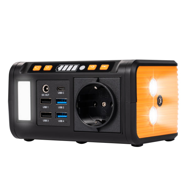 Technaxx TX-205+ – Powerstation, 74 Wh, 120 W AC, Li-Ion, 1× Schuko (Typ F), USB PD, Quick Charge 3.0