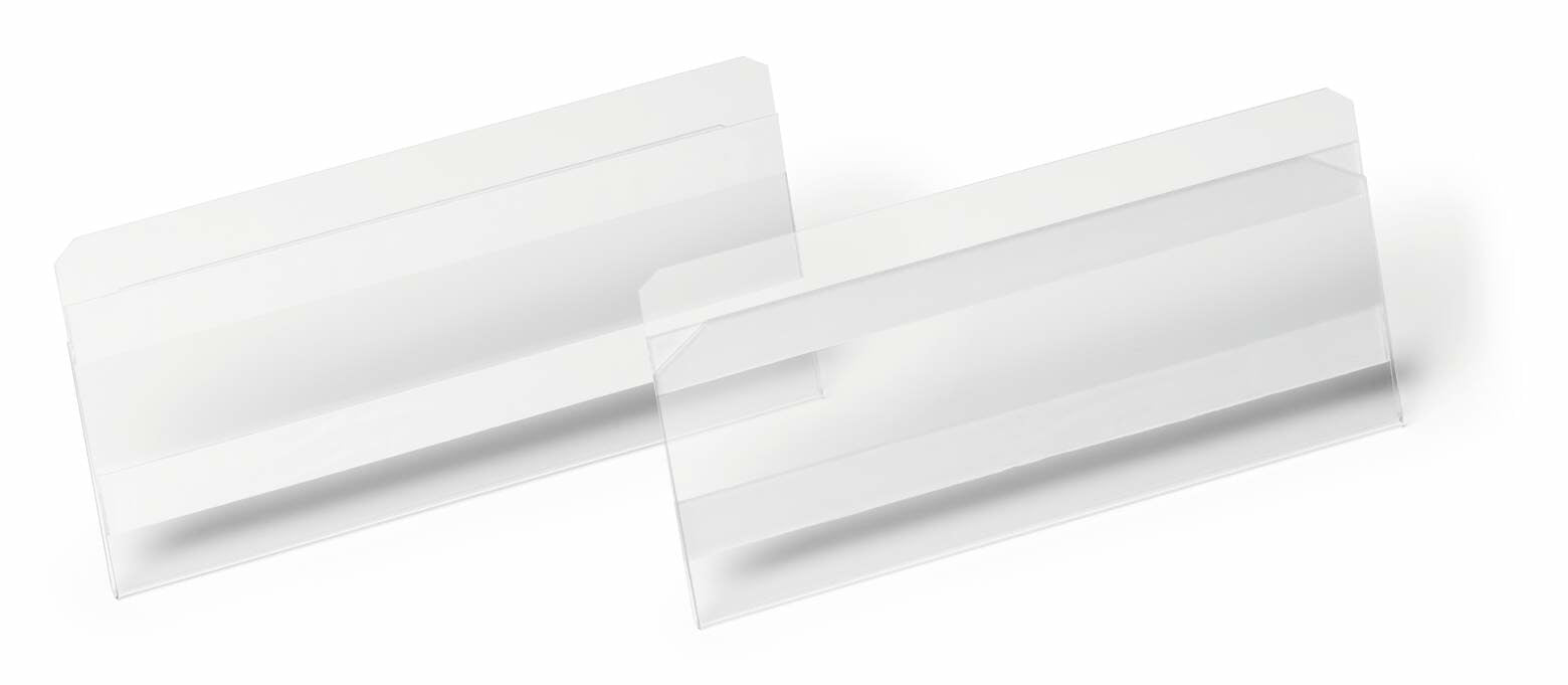 Durable Kennzeichnungstaschen – 150 × 67 mm, transparent, selbstklebend, 10er-Pack
