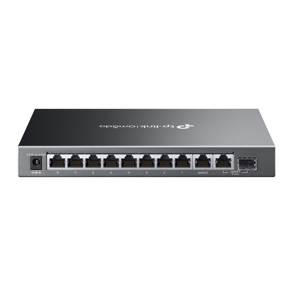 TP-Link ES210GMP – Managed Switch – 10×GbE, 1×SFP, PoE+ 123 W