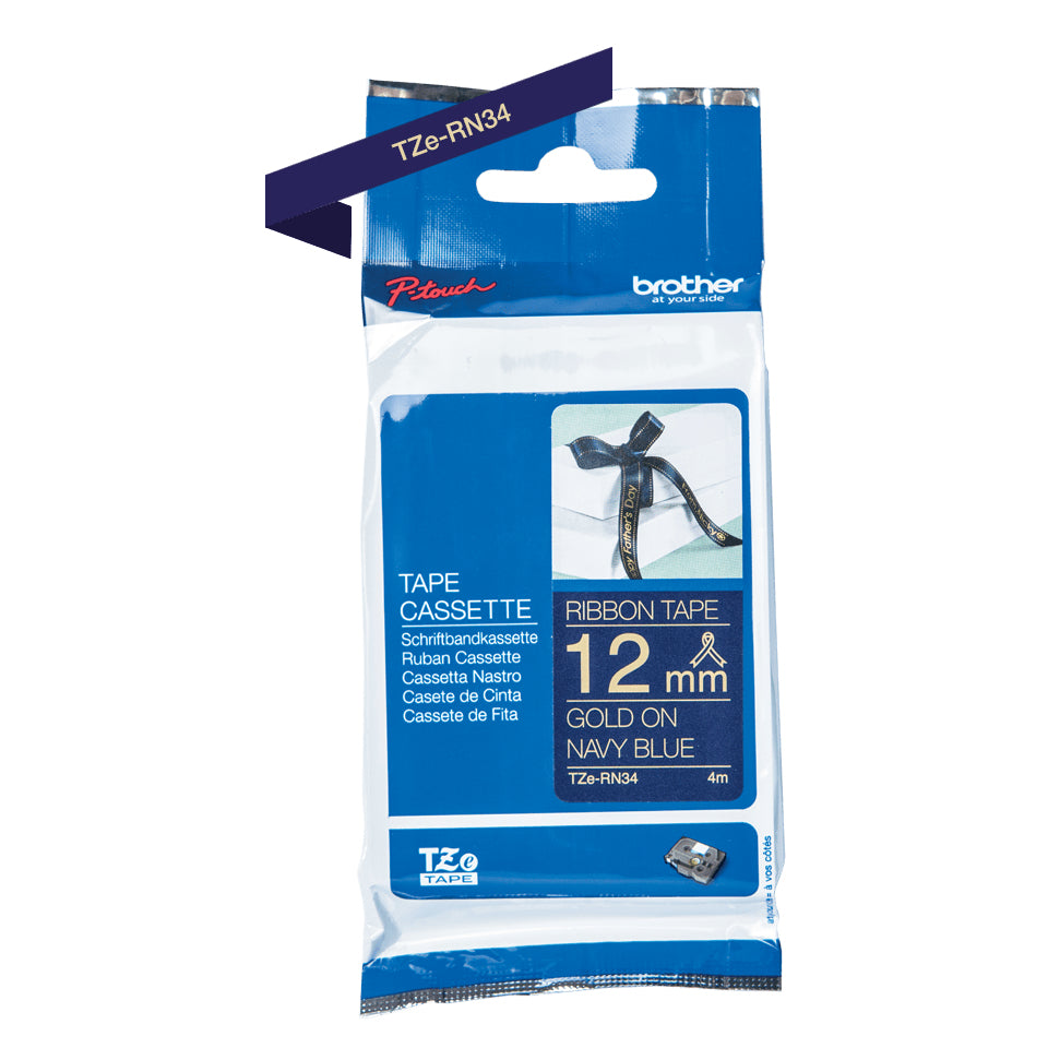 Brother Textilband – 12 mm × 4 m, Marineblau, Gold