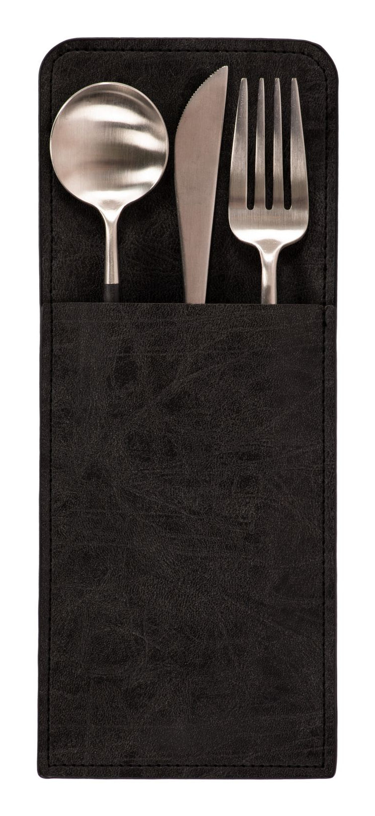 Tiseco TRUMAN Besteckhalter – 25 × 10 cm, Polyester, Schwarz