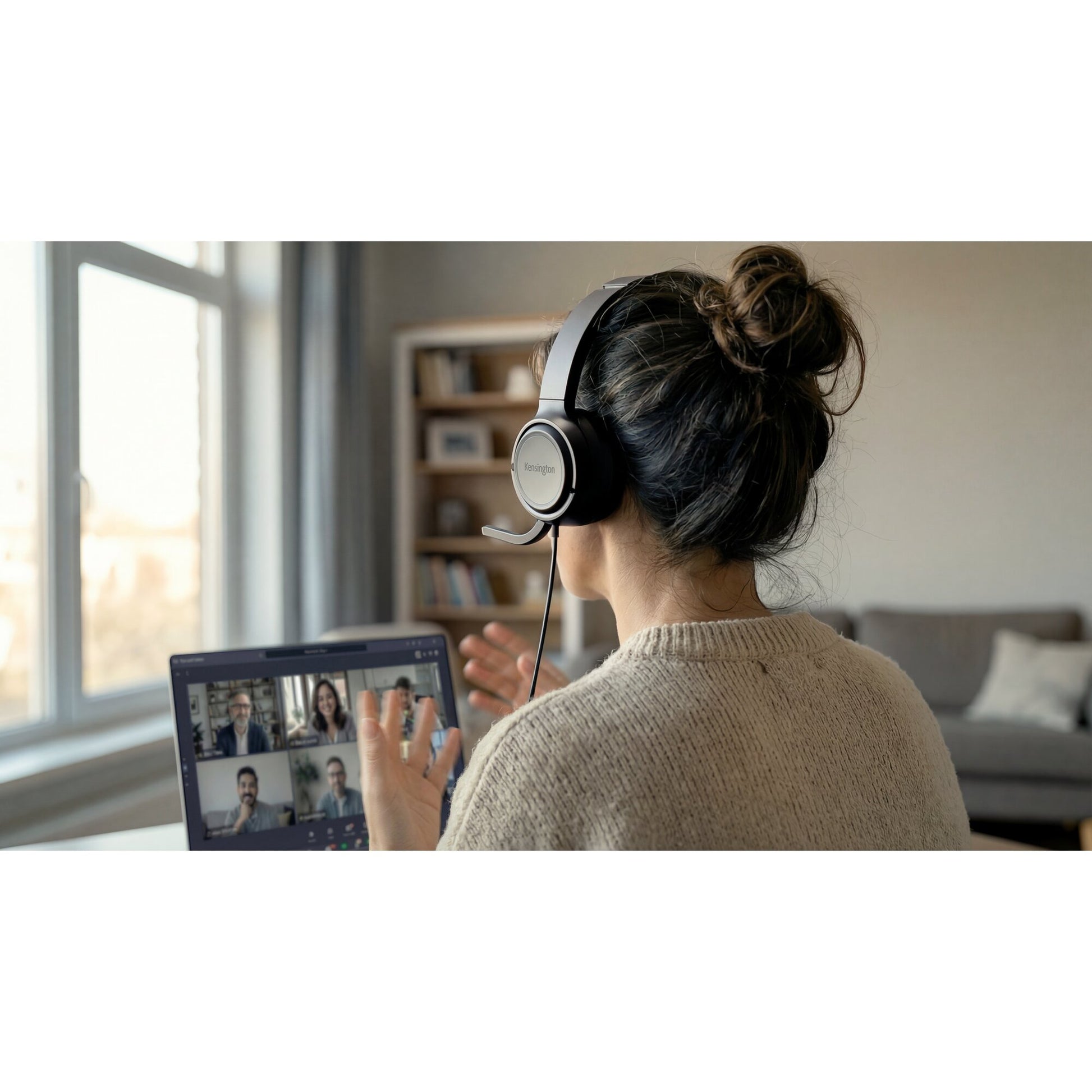 Kensington H950 EQ Office-Headset – On-Ear, Stereo, Kabel (USB-C/USB-A), Schwarz