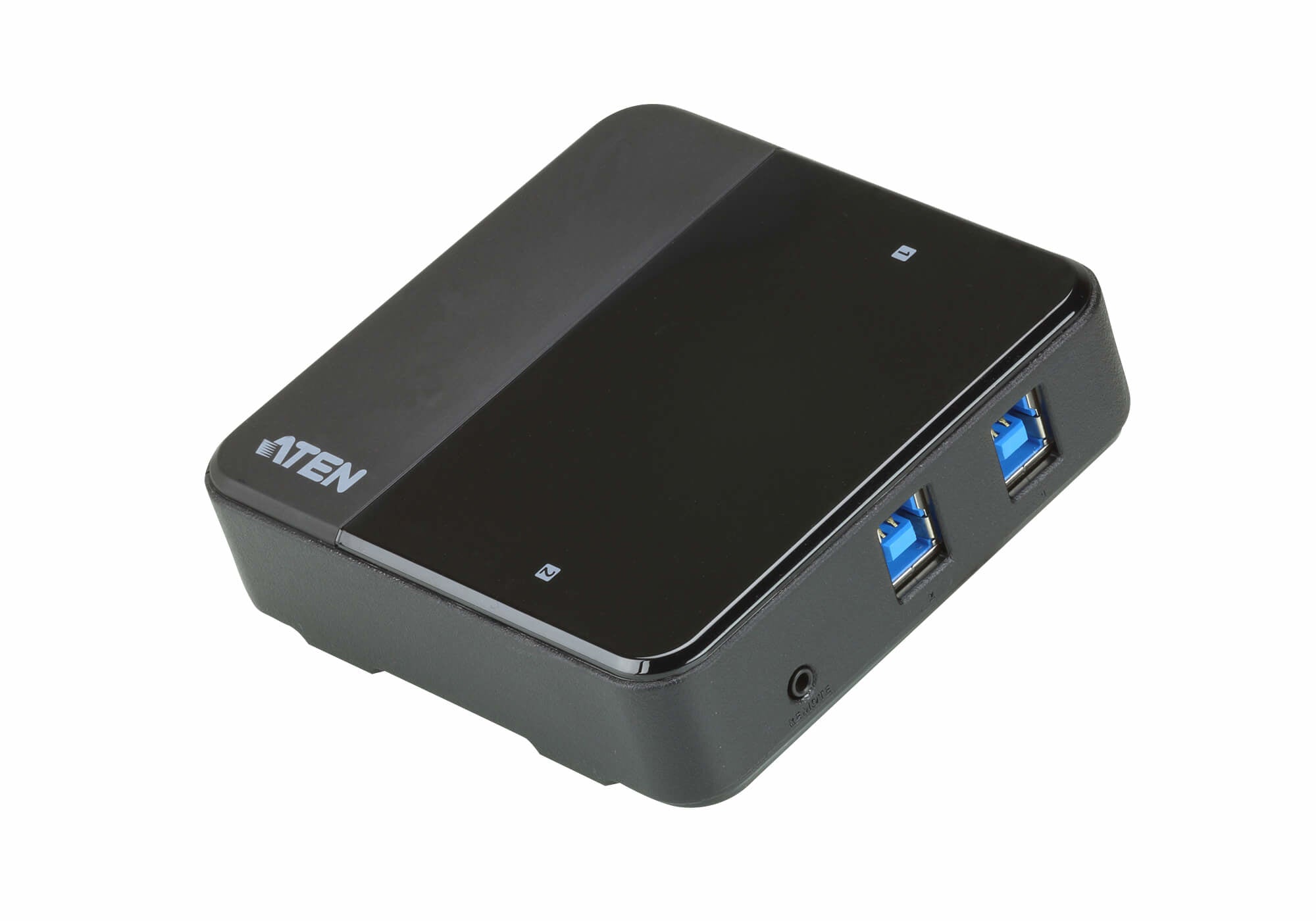 ATEN USB-Switch – 2x USB-B auf 4x USB-A – USB 3.2 Gen 1 (5 Gbit/s) – Schwarz – für Laptops mit USB-C