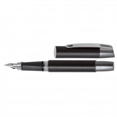 ONLINE Schreibgeräte ONLINE College II Lefty – Füllfederhalter – 0,5 mm, für Linkshänder – Schwarz/Silber – 3er Pack