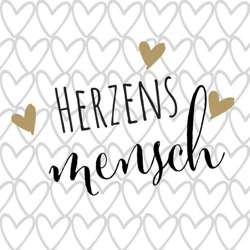 Paper + Design Servietten Herz – 33 × 33 cm, 3-lagig – 20 Stück