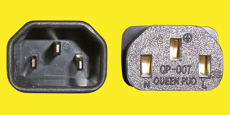 Diggelmann Netzkabel – IEC C14 zu IEC C13, 1 m, 10 A, Schwarz