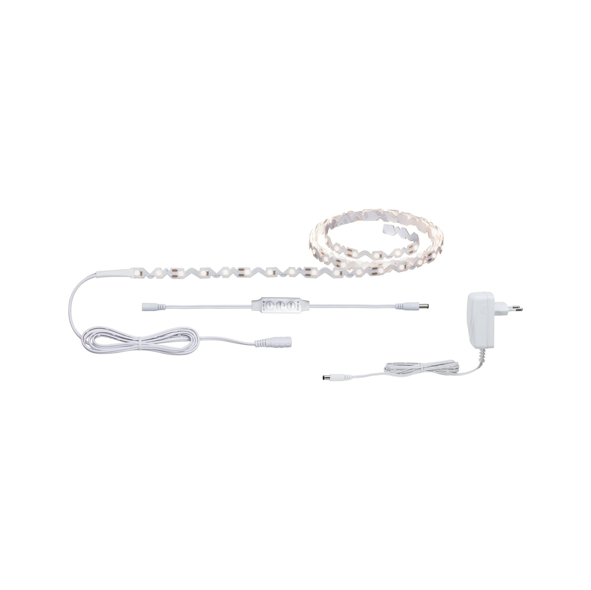 Paulmann LED-Strip FlexLED 3D – 1,5 m, 480 lm, 5 W, 3000 K, dimmbar, weiss, inkl. Netzteil