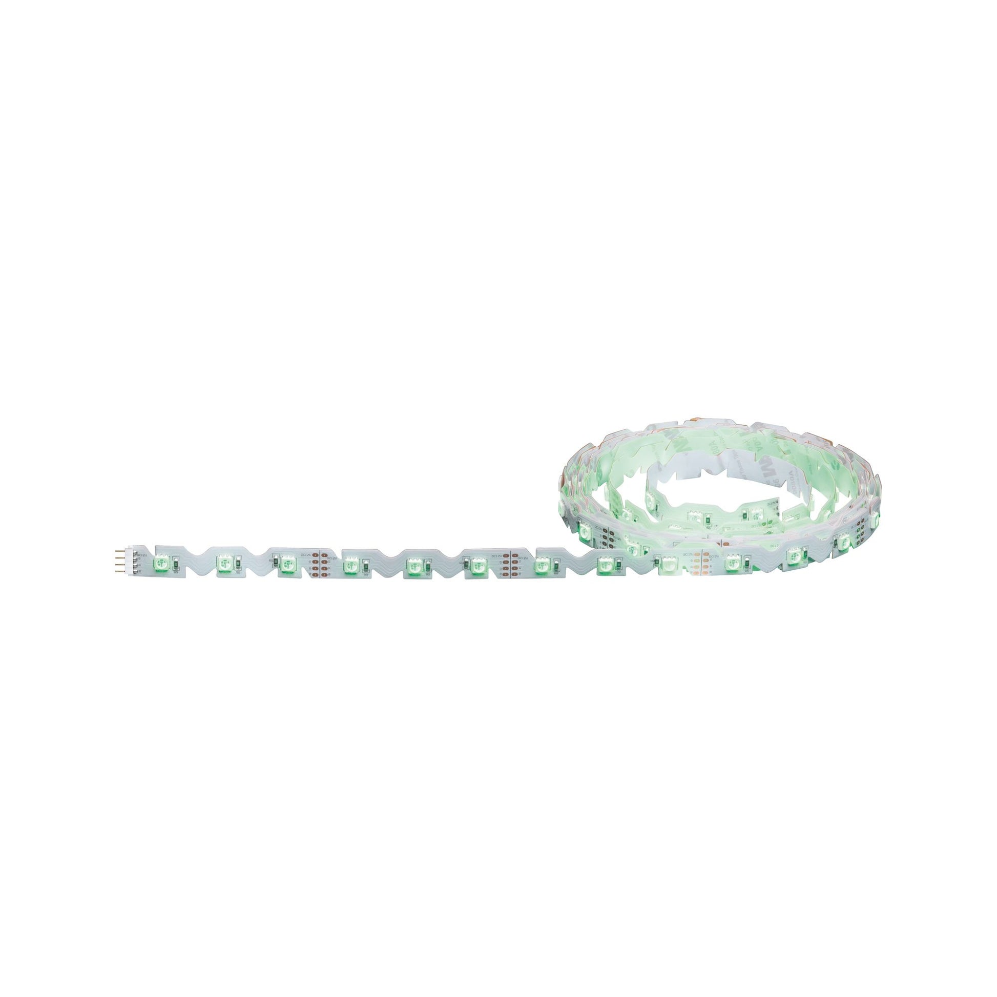 Paulmann LED-Strip FlexLED RGB 3D – 3 m, 19 W, RGB, dimmbar, Fernbedienung, inkl. Netzteil, weiss