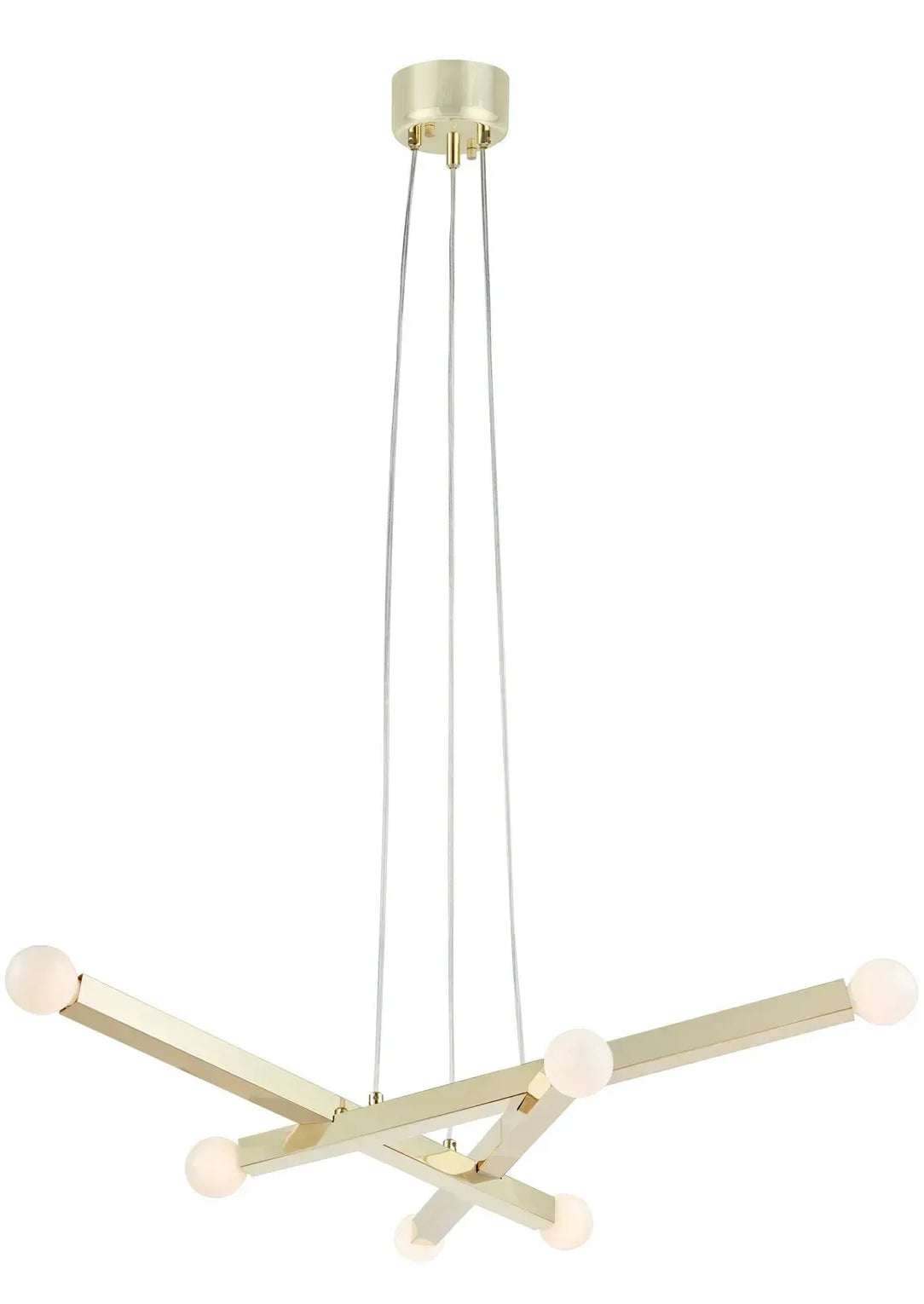 Markslöjd Pendelleuchte STACK – 79,5 × 79,5 × 9,5 cm, 40 W, E14, 6-flammig, exkl. Leuchtmittel, messing